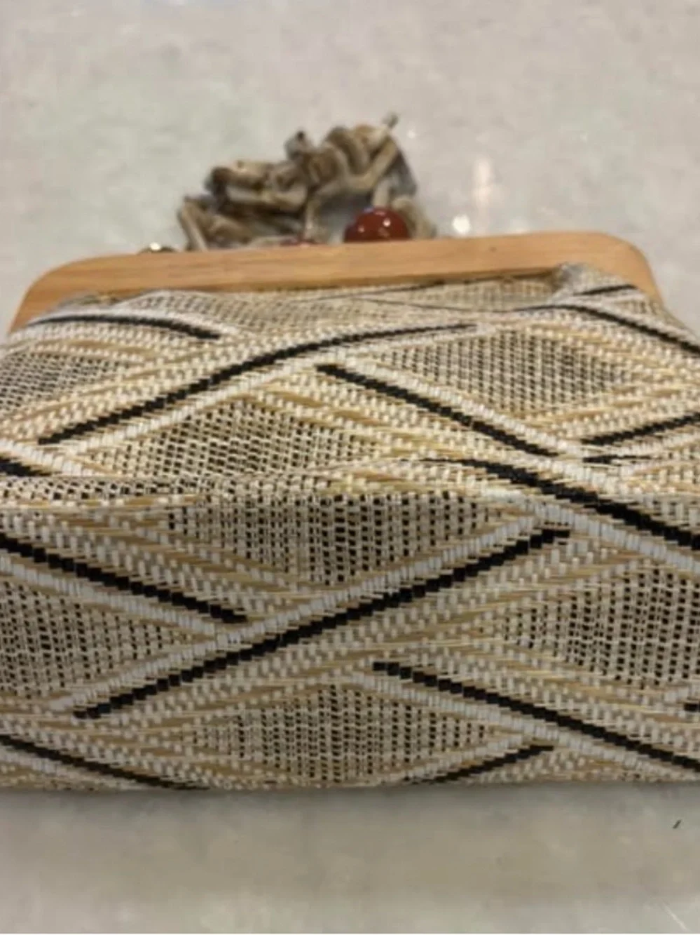 N/A woven clutch